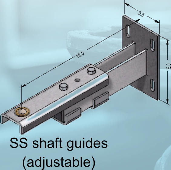 SS shaft guides (adjustable)